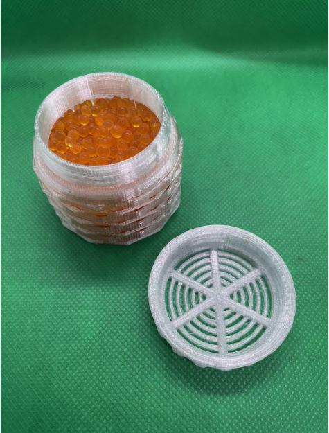 Silica Gel Desiccant Beads Indicating Container Reusable Hygrometer Gauge - 50g~